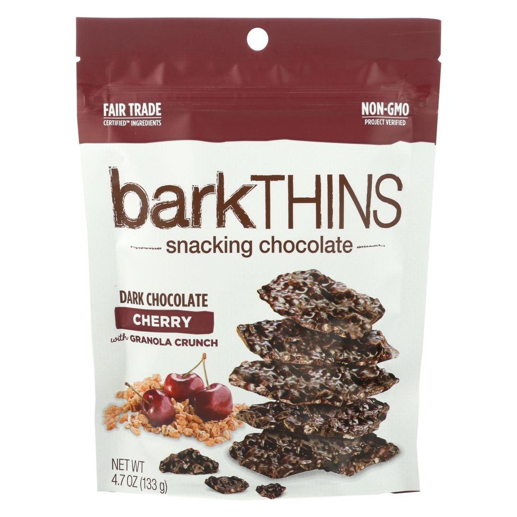 Bark Thins - Snacking Chocolate - Chocolate Covered Cherry Granola - Case Of 12 - 4.7 Oz.