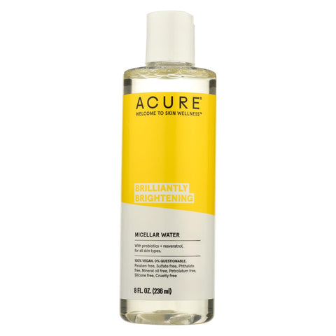 Acure - Microcellular Water - Brighten Argan Oil, Mint And Coconut - Case Of 1 - 8 Fl Oz.