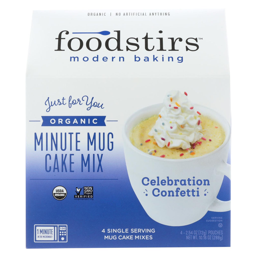 Foodstirs Minute Mug Cake Mix - Celebration Confetti - Case Of 6 - 10.16oz.