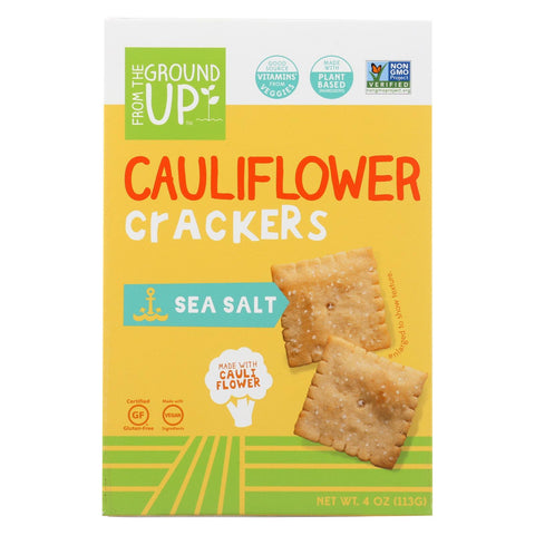 From The Ground Up - Cauliflower Crackers - Original - Case Of 6 - 4 Oz.