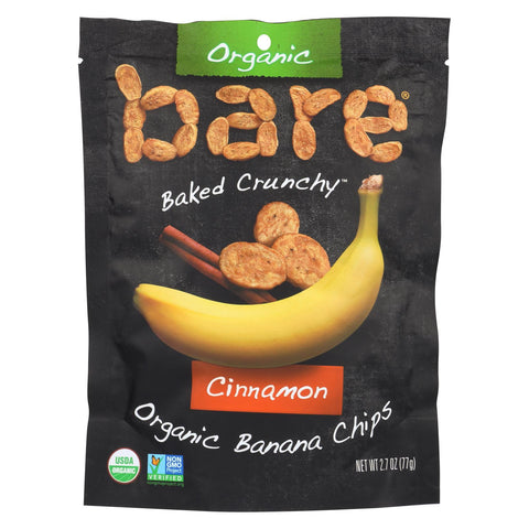 Bare Fruit Banana Chips - Cinnamon Banana - Case Of 12 - 2.7 Oz.