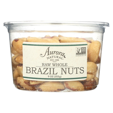 Aurora Natural Products - Raw Whole Brazil Nuts - Case Of 12 - 9 Oz.