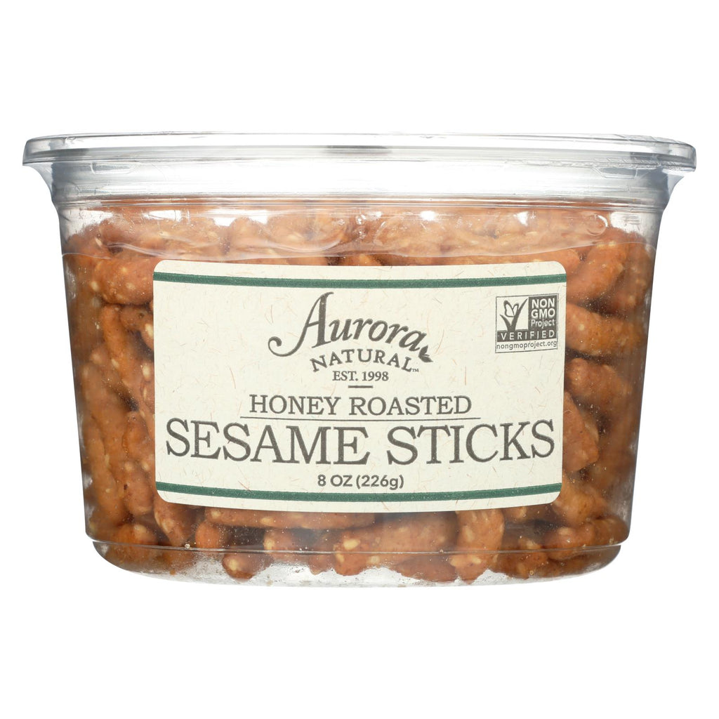 Aurora Natural Products - Honey Roasted Sesame Sticks - Case Of 12 - 8 Oz.