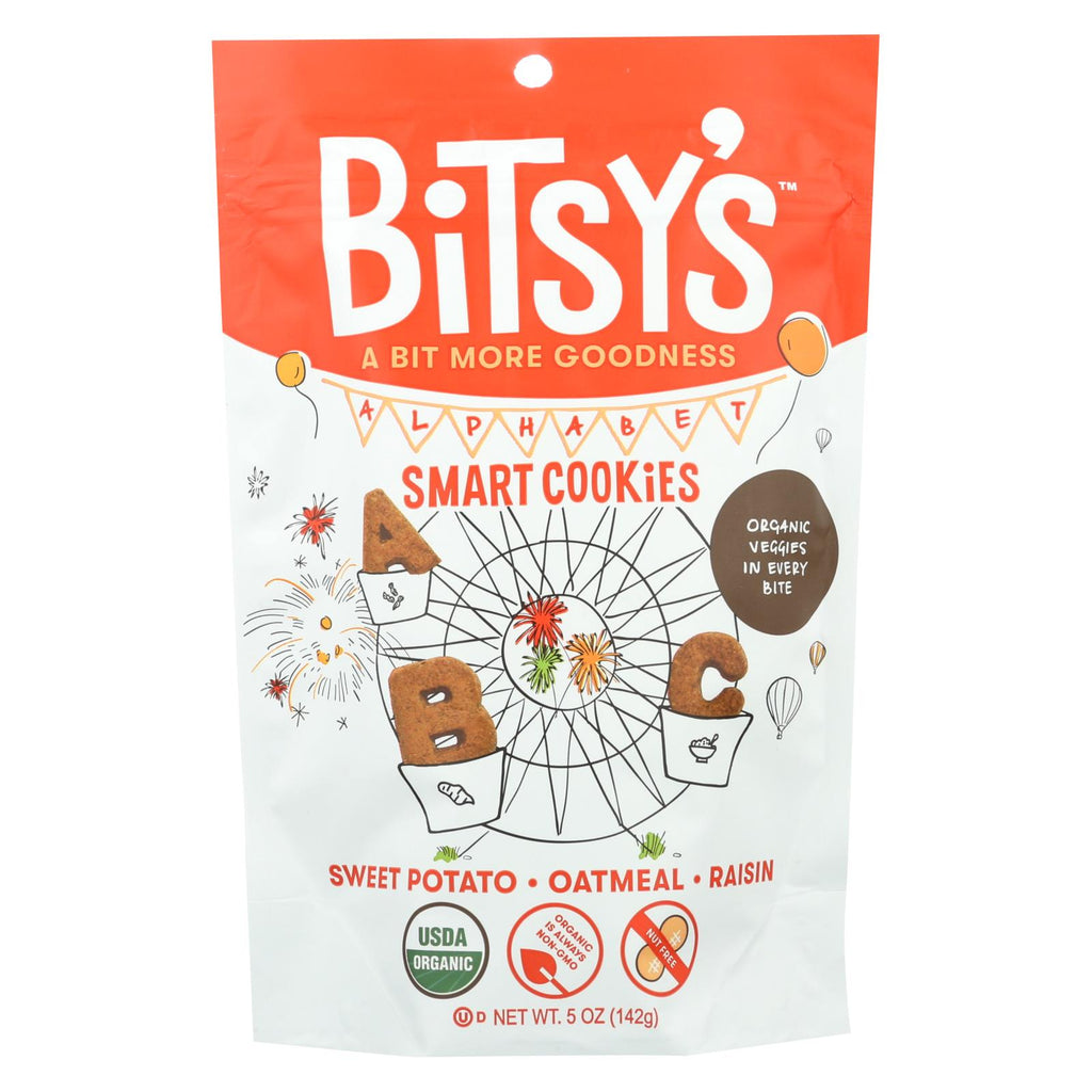 Bitsys Brainfood Cookies Sweet Potato Oatmeal Raisin - Case Of 6 - 5 Oz.