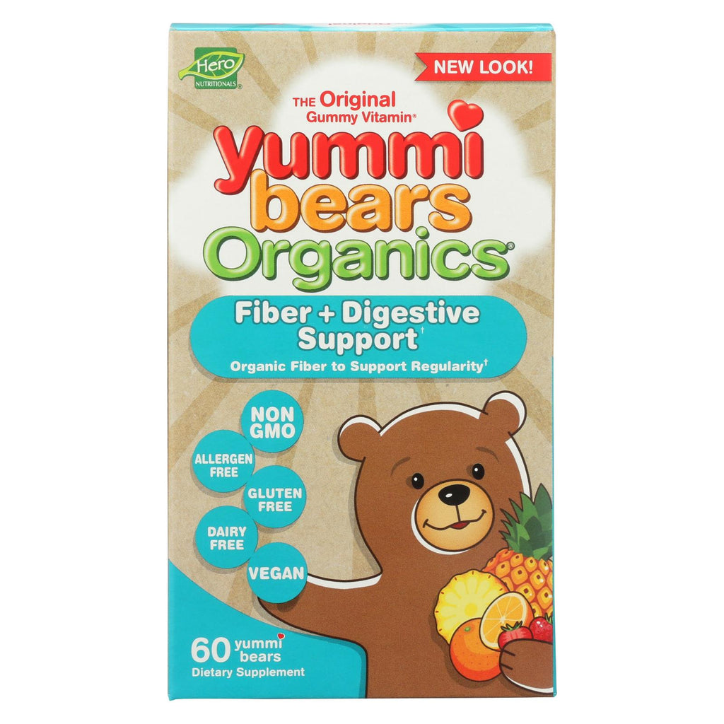 Yummi Bears Organics - Fiber And Digestive Support - 60 Count