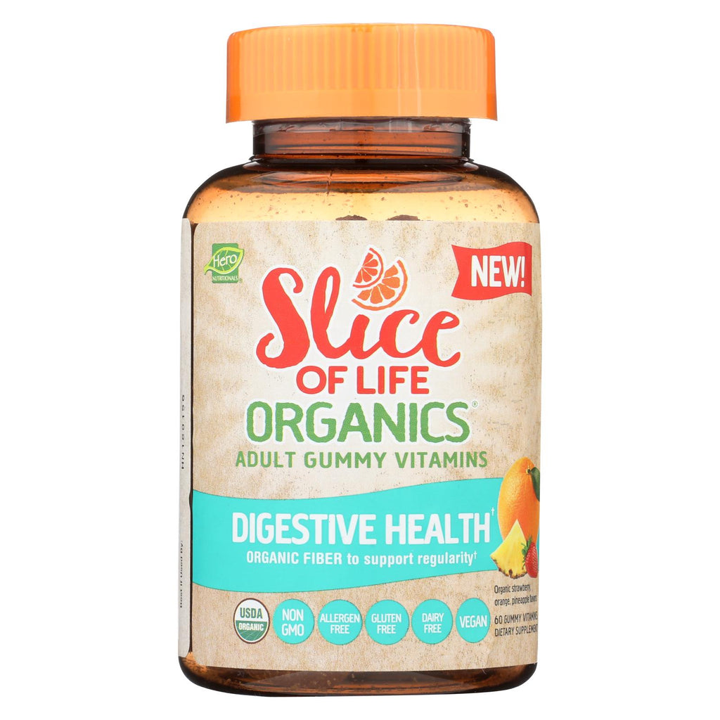 Slice Of Life Organics - Organic Gummy Vitamins - Digestive Health - 60 Count