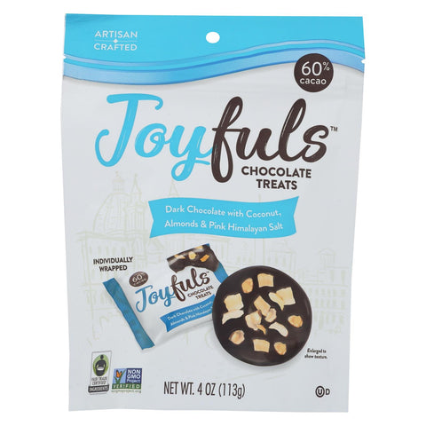 Joyfuls - Chocolate Treats - Coconut Almond - Case Of 6 - 4 Oz.