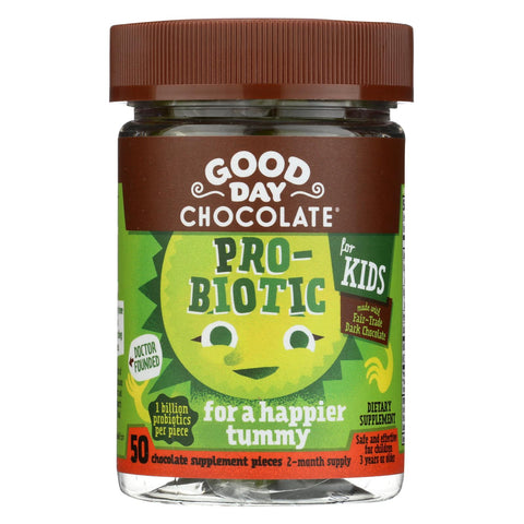 Good Day Chocolate - Probiotic Supplement For Kids - 50 Count