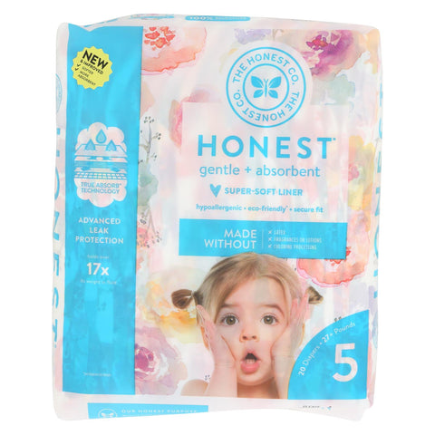 The Honest Company - Diapers Size 5 - Rose Blossom - 20 Count