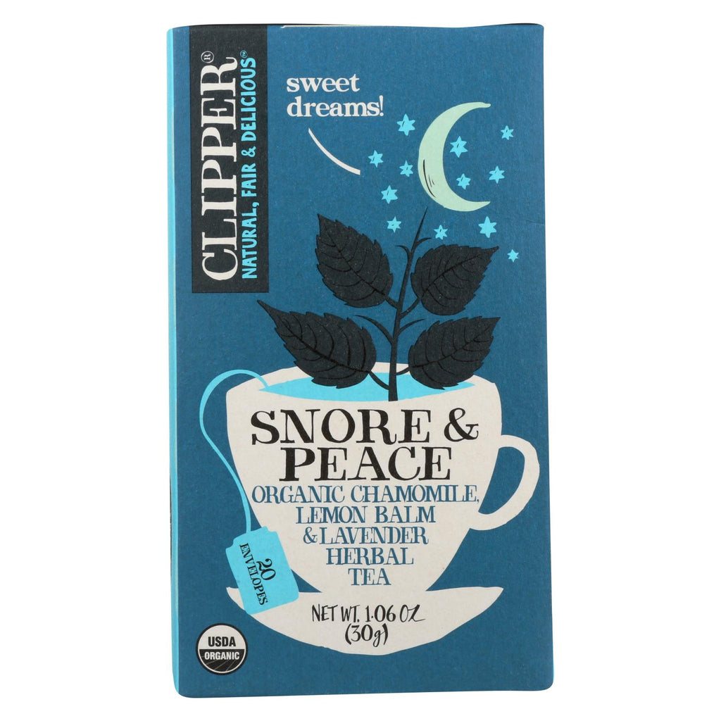 Clipper Tea - Organic Tea - Snore And Peace - Case Of 6 - 20 Bags