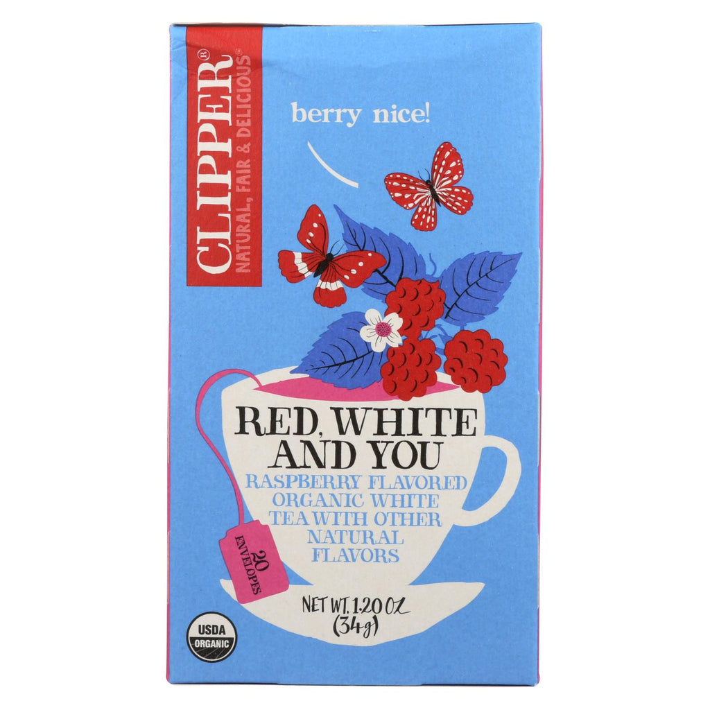 Clipper Tea - Organic Tea - Red White You - Case Of 6 - 20 Bags