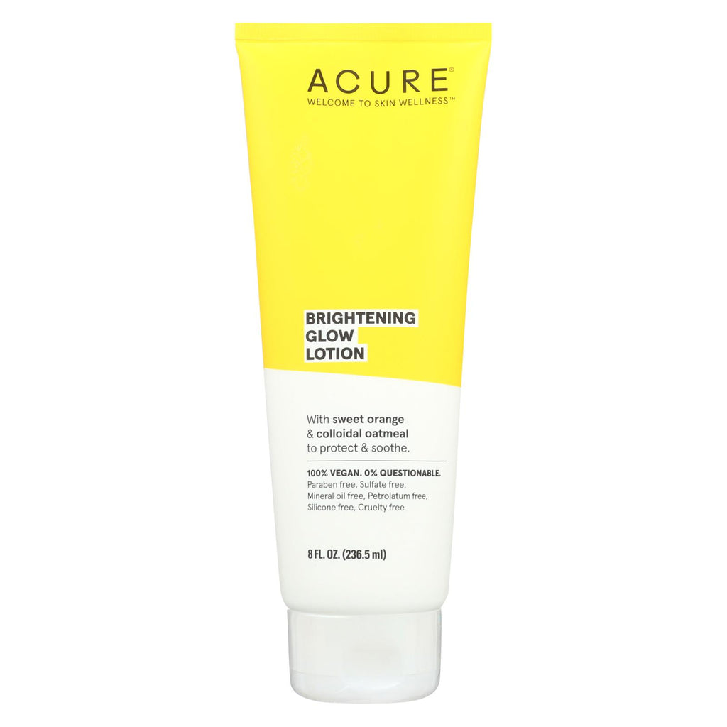 Acure - Lotion - Brightening Glow Moisture - Sweet Orange And Oatmeal - 8 Fl Oz.