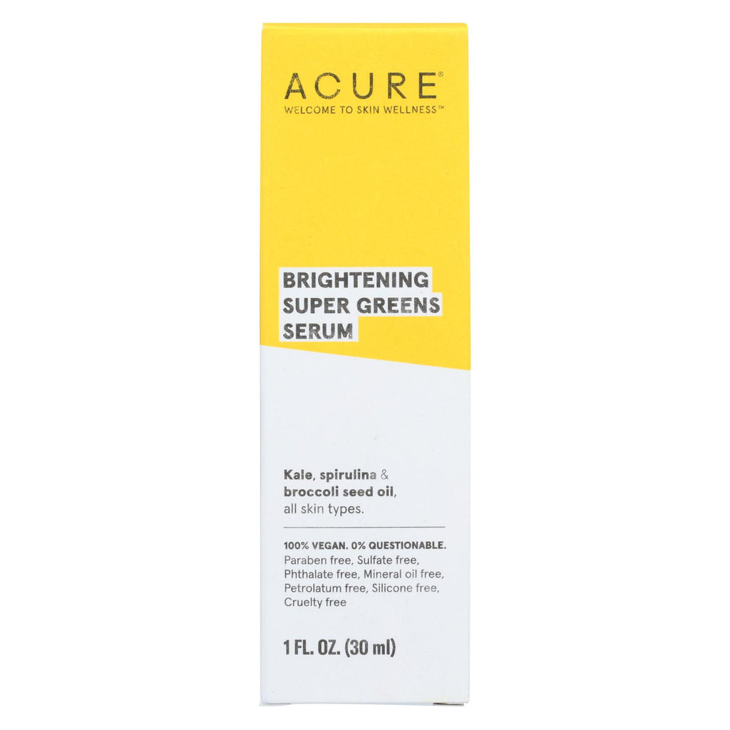 Acure - Serum - Brightening Super Greens - 1 Fl Oz.