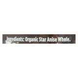 Spicely Organics - Organic Anise Star - Whole - Case Of 3 - 0.5 Oz.