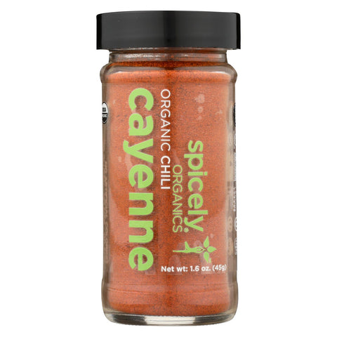 Spicely Organics - Organic Cayenne Pepper - Case Of 3 - 1.6 Oz.