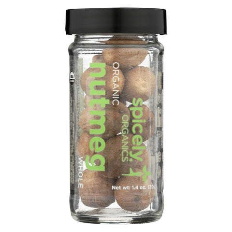 Spicely Organics - Organic Nutmeg - Whole - Case Of 3 - 1.4 Oz.