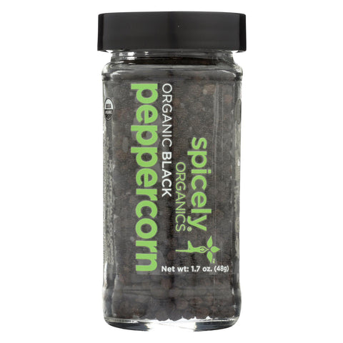 Spicely Organics - Organic Peppercorn - Black Whole - Case Of 3 - 1.7 Oz.