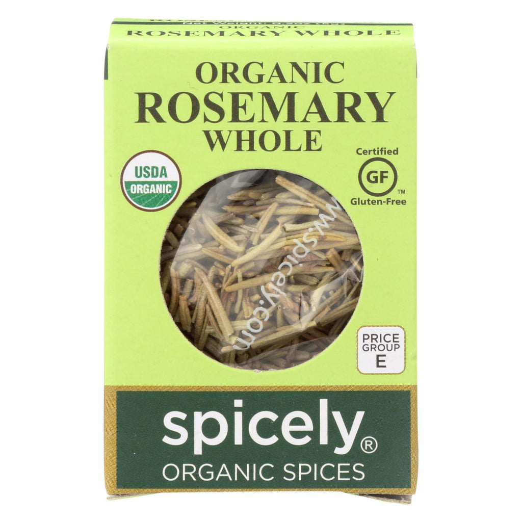 Spicely Organics - Organic Rosemary - Whole - Case Of 6 - 0.2 Oz.