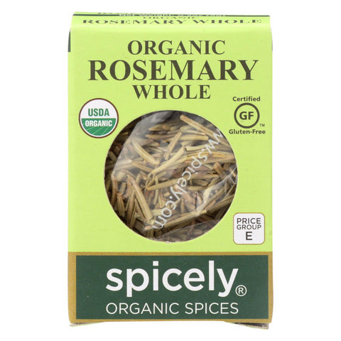 Spicely Organics - Organic Rosemary - Whole - Case Of 6 - 0.2 Oz.