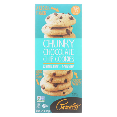 Pamela's Products - Cookies - Chunky Chocolate Chip - Gluten-free - Case Of 6 - 6.25 Oz.