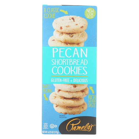 Pamela's Products - Cookies - Pecan Shortbread - Gluten-free - Case Of 6 - 6.25 Oz.