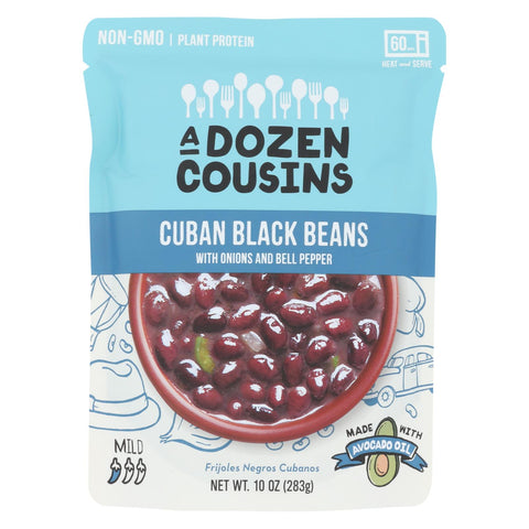 A Dozen Cousins - Ready To Eat Beans - Cuban Black - Case Of 6 - 10 Oz.