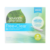 Seventh Generation - Free And Clear Tampons With Applicator - Super - Case Of 6 - 18 Count